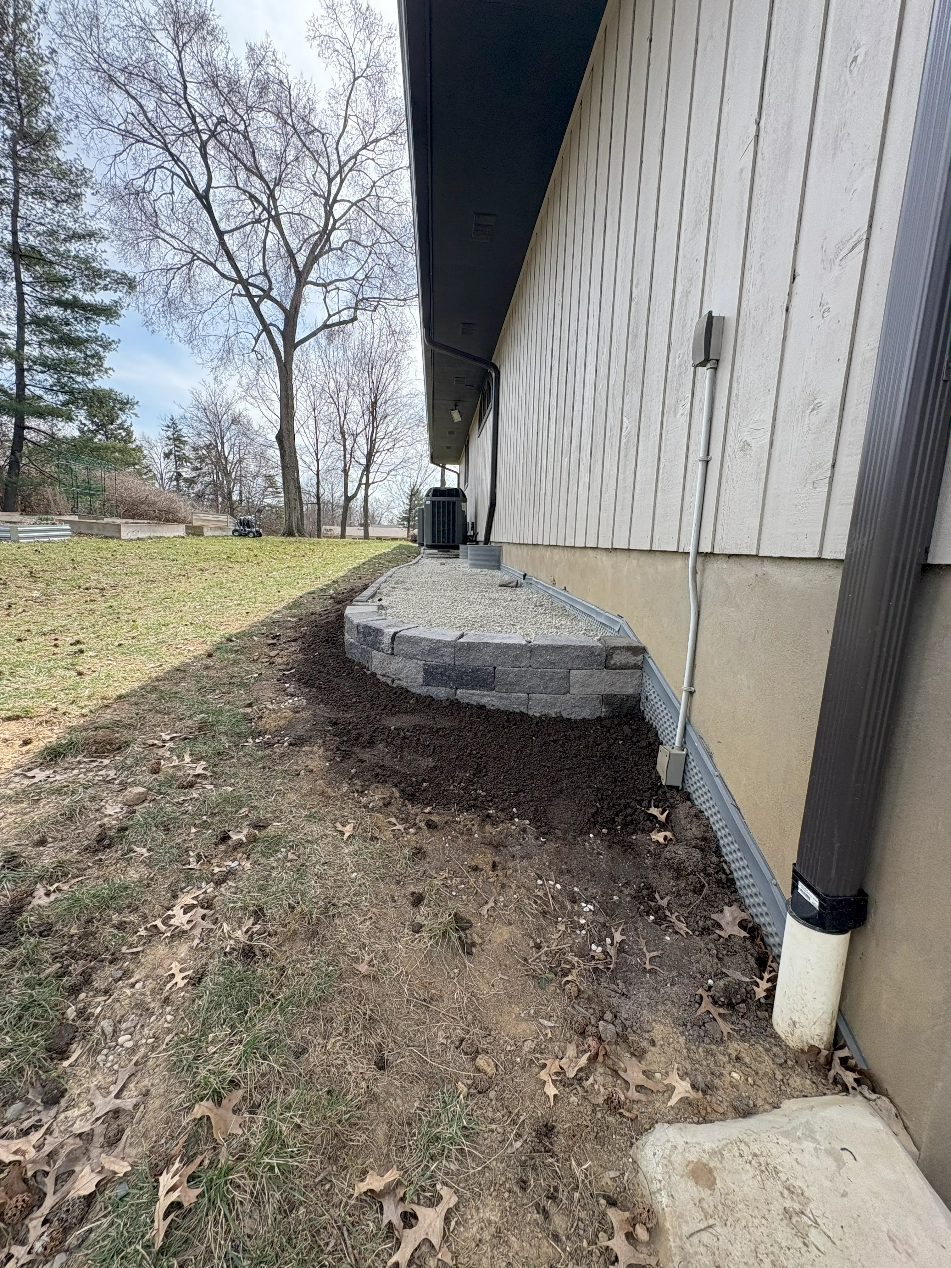 Finished paver patio installation