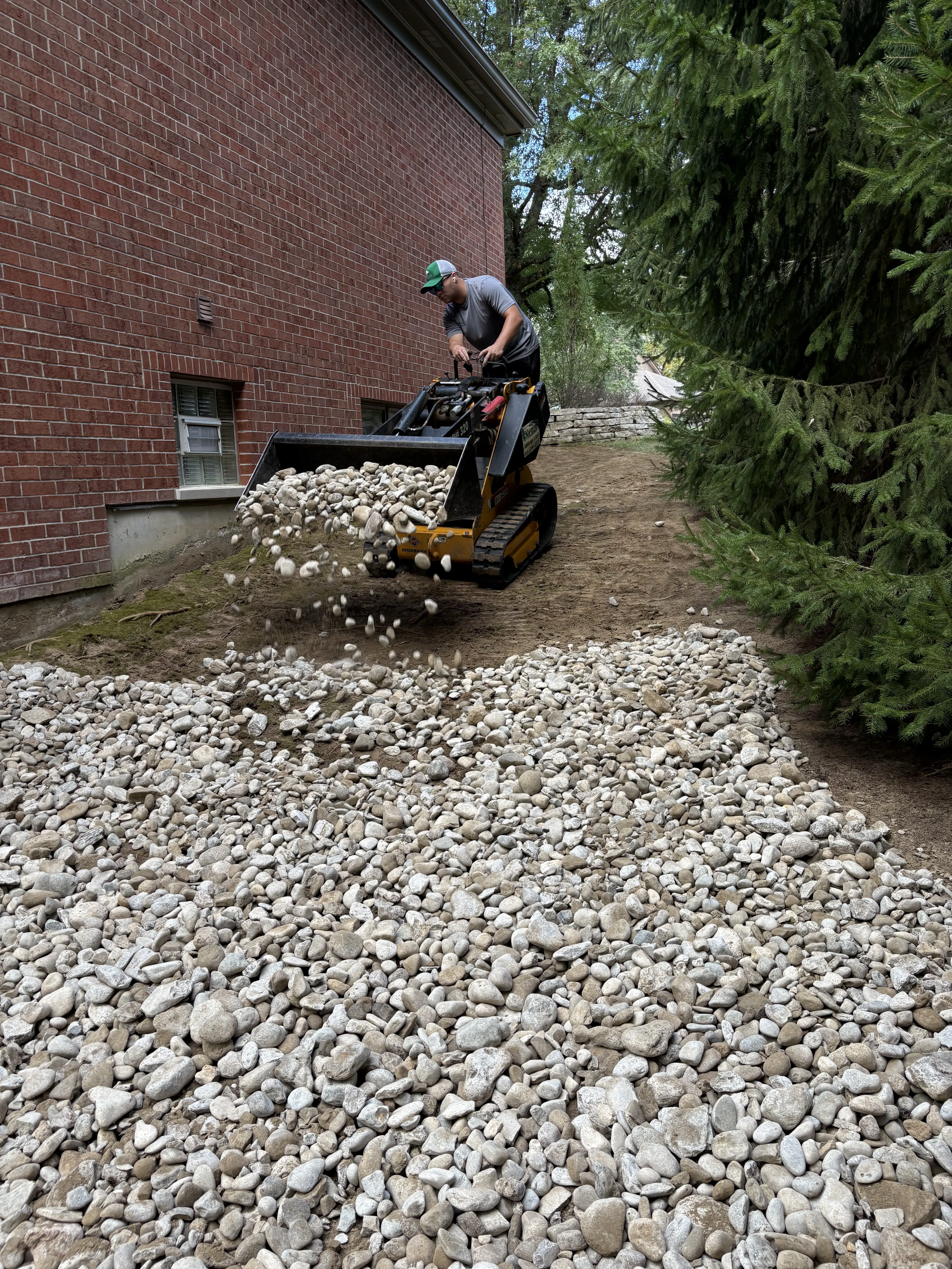 Decorative rock installation