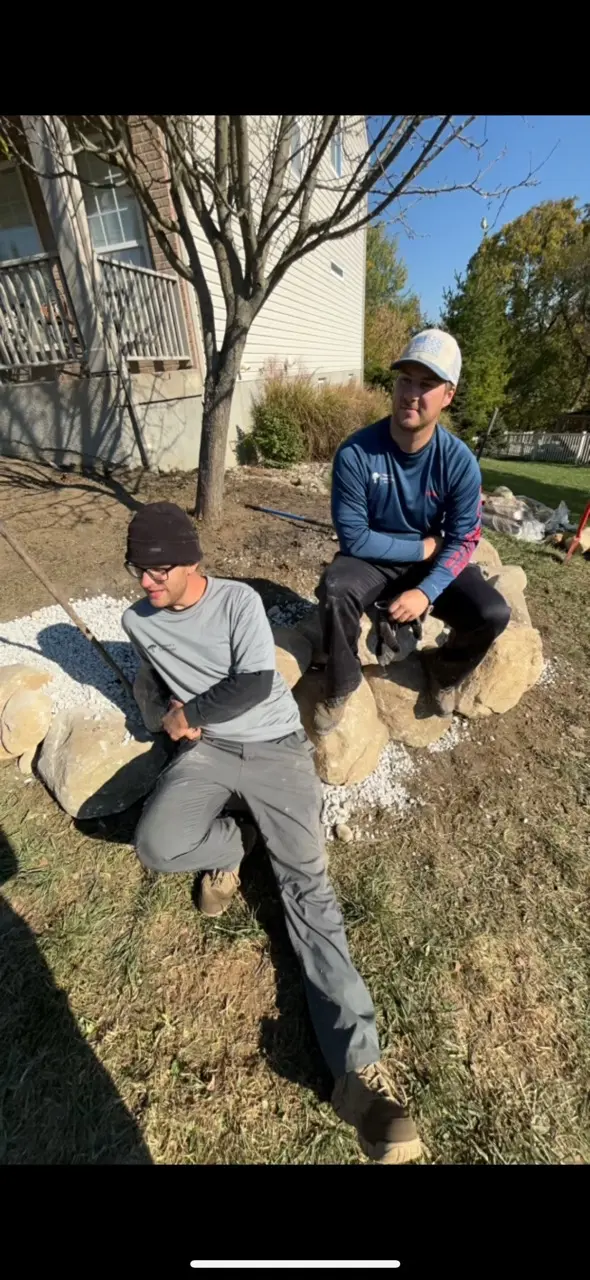 Landscaping crew at work